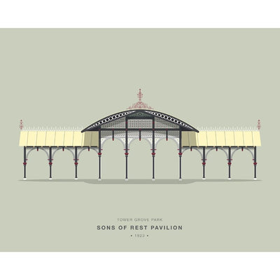 Tower Grove Park Sons of Rest Pavilion Art Print - 8" X 10" print only