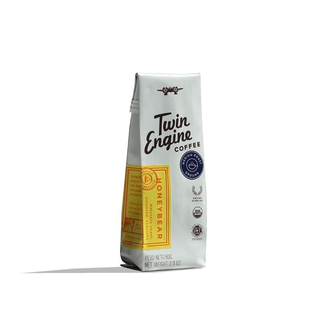 Twin Engine Coffee Co. The Traveler Organic Ground Coffee 2.1oz Pack-Honey Bear Medium Roast