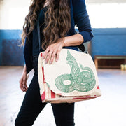 Recycled Cement Sack Messenger Bag - Serpent lifestyle