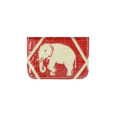 Recycled Cement Sack Cardholder - Diamond Elephant 