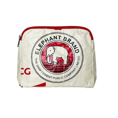 Recycled Cement Sack Cosmetic Case - Elephant