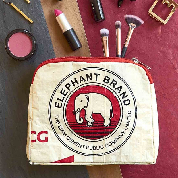 Recycled Cement Sack Cosmetic Case - Elephant lifestyle