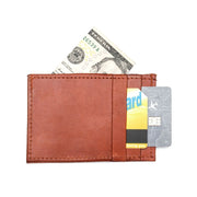 Compact Leather Wallet - Open Road back view