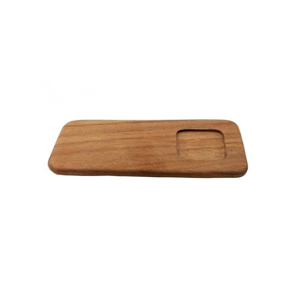 Square Cutting Board With Handle Wood 