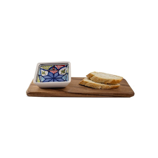 Small Rectangular Caro Caro Wood Board with Square Indent lifestyle