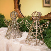 Silvertone Wrapped Wire Angel Decor lifestyle