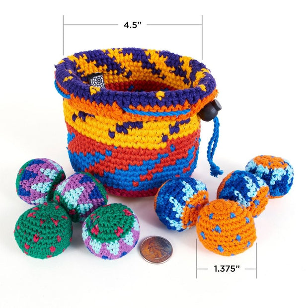 YippiYappa Kit Crocheted Mini Bag Toss Game dimensions