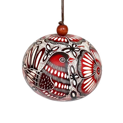 Hand-carved Gourd Ornament - Birds