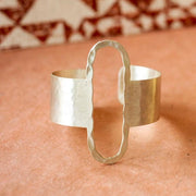 Odette Silvertone Bracelet Cuff styled
