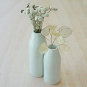 Natural Soapstone Candle Holder Vase two sizes with dry flowers