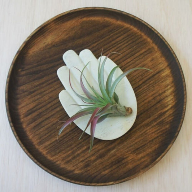 Open Hand Soapstone Dish - Natural styled