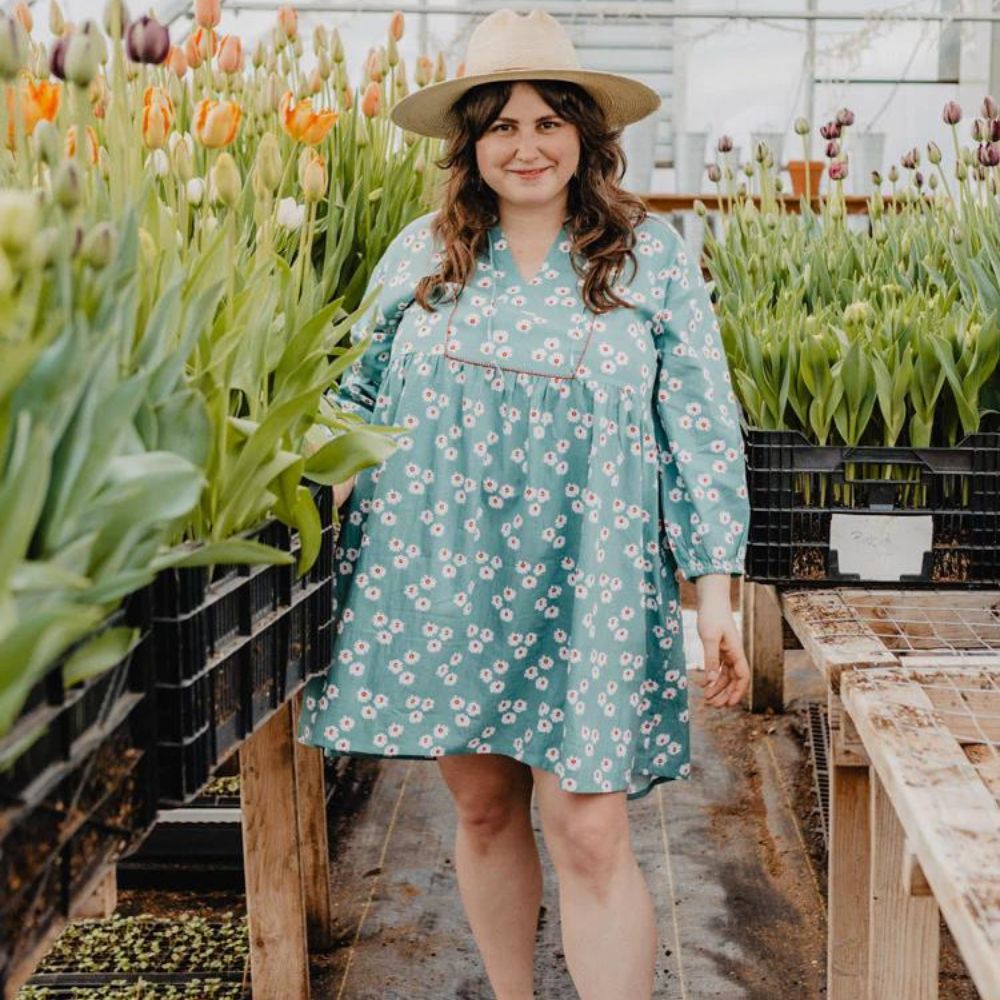 Sohla Mini Dress Floral Trio Slate – Zee Bee Market LLC