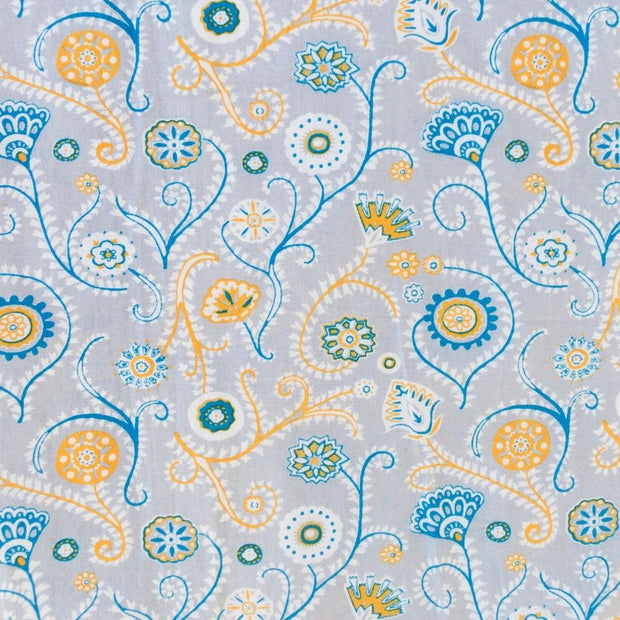 Sydney Midi Dress Blue Suzani fabric detail