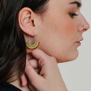 Petite Rainbow Earrings Multi model
