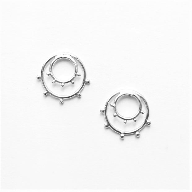 Sunburst Studs Silver