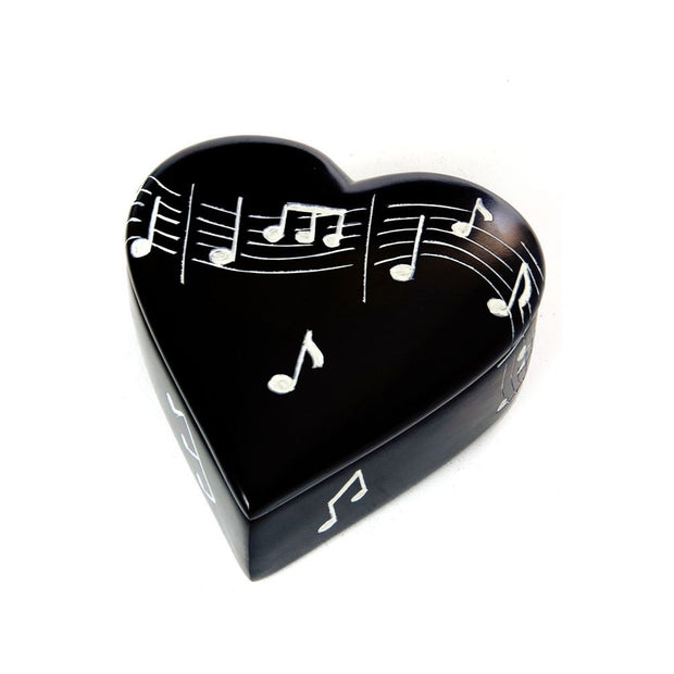 Melody Maker Soapstone Heart Box