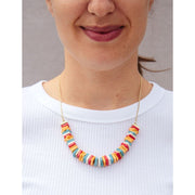 Coney Island Candy Necklace Rainbow on model